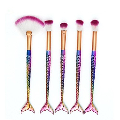 image for Cuekondy_makeup brush 5PCS Mermaid Unicorn Makeup Brushes Set Cosmetic