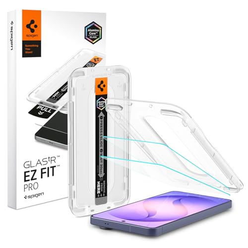 Spigen GLAStR EZ FIT PRO for Samsung Galaxy S26 ULTRA Screen Protector [2 PACK] Premium Tempered Glass [Aluminum-Enhanced Durability] Impact resistance | Auto Alignment | Case Friendly - 2 PACK