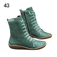 seelive Retro Arch Support Boots for Women Waterproof Ankle Boots Ladies Fashionable Casual Shoes Outdoor Anti-Slip Walking Boots Snow Boots Four Seasons Suitbale Lady Boots