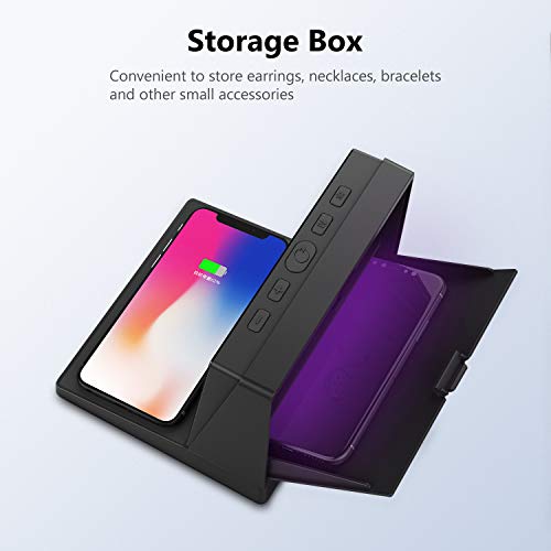 Pointuch Digital Alarm Clock, 15W Wireless Charger Station for iPhone