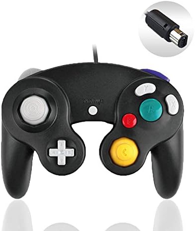 Reiso 1 Pack NGC Controller Classic Wired Controller for Wii Gamecube (Black)