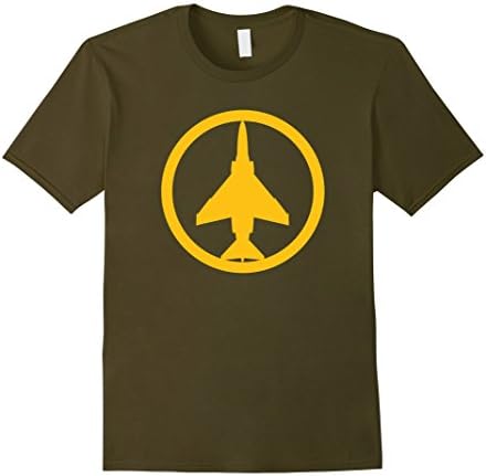 Mens F-4 Phantom II (Yellow) Air Force Military Jet T-Shirt Large Olive