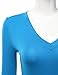 J.TOMSON Women's Basic V-Neck & Scoop Neck Slim Fit Long Sleeve T-Shirt
