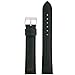 Tech Swiss Extra Long Watch Band Genuine Leather Calfskin Black 18 millimeters