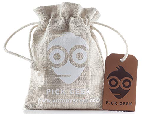 Pick Geek Steel Guitar Picks - 24 Premium Quality Steel Guitar Picks (Plectrums) for your Electric, Acoustic, or Bass Guitar - Gifted in a Unique Pick Bag - Includes FREE Pick Geek Wedgie Pick Holder