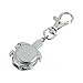 uxcell Turtle Pendant Hunter Case Fob Clock Quartz Mini Key Ring Watch Silver Tone