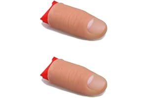 FANSOFTIKS 2Pcs Thumb Tip Magic Tricks Fake Thumb Tip Silk Vanish Magic Disappearing Silk Fake Thumb Tip Magic Trick Gimmick Magician Accessory and Practical Jokes Magic Tricks Making Objects Appear Disappear