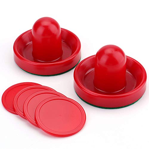 Faswin Home Standard Air Hockey Replacement Pucks & Slider Pusher Goalies for Game Tables, Equipment, Accessories(4 Striker, 8 Puck Pack) - Thumbnail 2