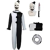 stepsin Terrifying Art Clown Costume Kids Horror Killer Clown Costume with Mask Scary Halloween Cosplay Outfits
