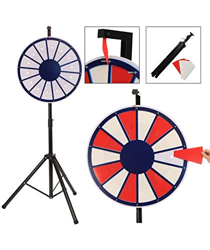 SPRAWL 24" 14 Slot Spinning Game Color Prize Wheel Folding Fortune Party Game
