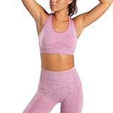 WODOWEI Women 2 Piece Outfits Sports Bra Seamless Leggings Yoga Set Long Pants Gym Clothing