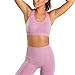 WODOWEI Women 2 Piece Outfits Sports Bra Seamless Leggings Yoga Set Long Pants Gym Clothing