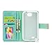 Galaxy Note 2 Case, IZENGATE [Classic Series] Wallet Case Premium PU Leather Flip Cover Folio with Stand for Samsung Galaxy Note 2 (Mint)