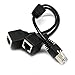 RJ45 Network Splitter Adapter Cable, Xiarden1 Male to 3 Female Socket Port LAN Ethernet Network Splitter Y Adapter Cable Suitable for Super Category 5/5e/6 Ethernet(1 to 2)