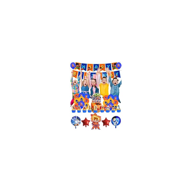 Birthday Party Supplies - Balloons, Banner, Cake Toppers and Decorations
