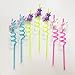 Unicorn Party Favors - Premium Quality Reusable Unicorns Twister Jumbo Drinking Straws 24PC Set