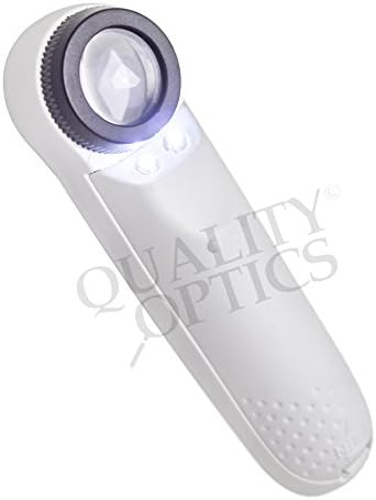 Quality Optics - Pocket Size 30X LED Premium Magnifier Glass Hydroponics Hobbiest Magnifying Glass