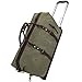 S-ZONE Oversized Canvas Leather Trim Travel Tote Duffel Weekend Bag Wheel Version 50L