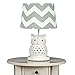 Lolli Living Owl Lamp Base w/ Seaglass Grey Zig Zag Shade