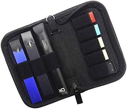 Carrying Case Compatible with Juul, Travel Storage Bag with Holder for Juul Vape Pods and Charger - Device Not Included (Black)