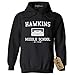 Hawkins Middle School AV Club Hoodie / Hooded Sweatshirt - Unisex Fit (Small, Navy Blue)
