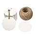 G2PLUS 100PCS Craft Scalloped Paper Gift Tags with Natural Jute Twines, 2.4 in Round Gift Tags for Birthday Party, Wedding Decoration Gifts, Arts & Crafts (Pure White)