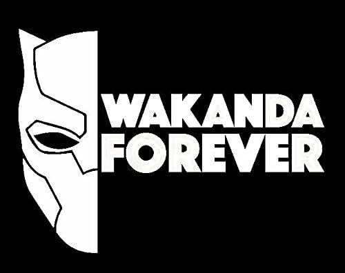 Wakanda Forever Decal Vinyl Sticker|Cars Trucks Vans Walls Laptop| White |7.5 x 5.5 in|CCI1622