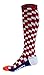 Compression Socks (1 pair) for Men & Women by INFINITY - BEST for Running, Nurses, Shin Splints, Flight Travel, & Maternity Pregnancy - Boost Athletic Stamina & Recovery (Nautical Steps, L/XL)