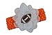 Baby Embroidered Felt Football Team Flower Headband Fits Newborns to Toddlers (Orange Band / Brown Ball)