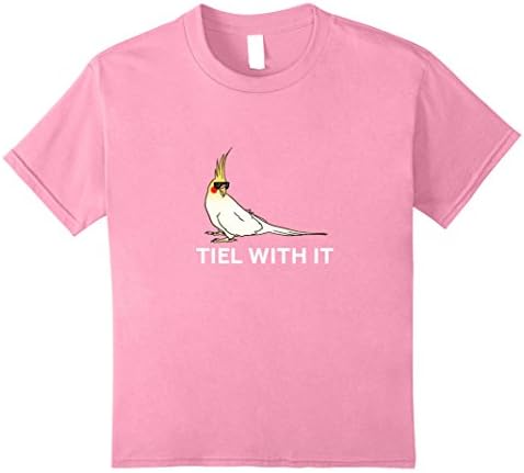 Kids Funny Cockatiel T-Shirt Tiel With It 12 Pink