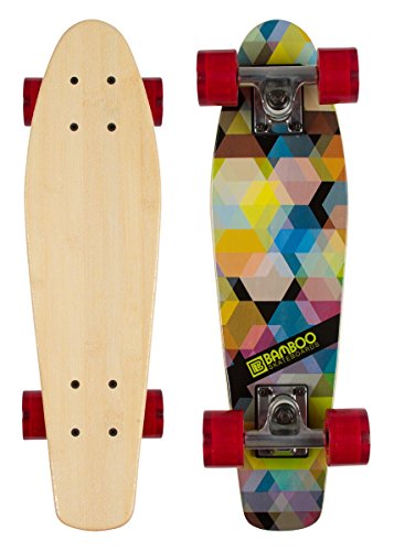 Bamboo Skateboards Kaleidoscope Graphic Complete Mini Cruiser Deck, 6