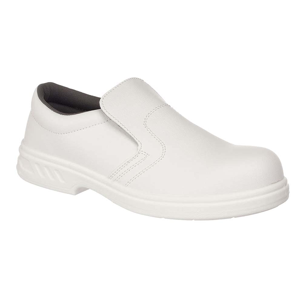 Portwest FW81 Water Resistant Steelite Slip On Safety Shoe S2 White, 46