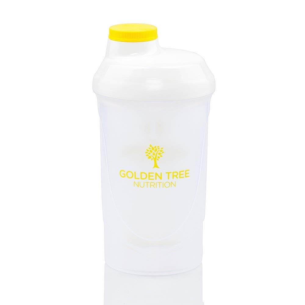 GOLDEN TREE Protein Shaker Bottle 800 ml – Gym Shaker Bottle BPA & DEHP Free, Leak-Proof, Measuring Scale 600 ml, Dishwasher & Microwave Safe
