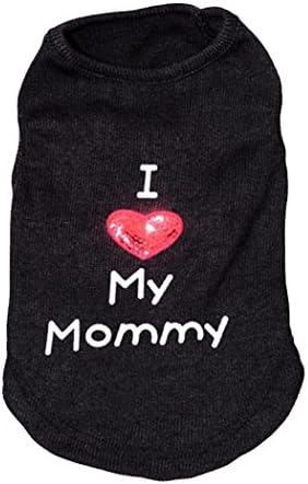 Fashion Small Pet Dog Apparel Puppy Cats Coat Clothes T-shirt Summer Vest (M, Black)