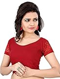 Vibes Designer Full Stitched Stretchable free size Saree Blouse (With Net Sleeves)