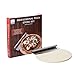 Extra Thick Best Pizza Stone Set for Oven or Grill Certified Food Safe. Thermal Shock Resistant. 15’’ Circular Stone Comes With Free Gourmet Stainless Steel Pizza Cutter