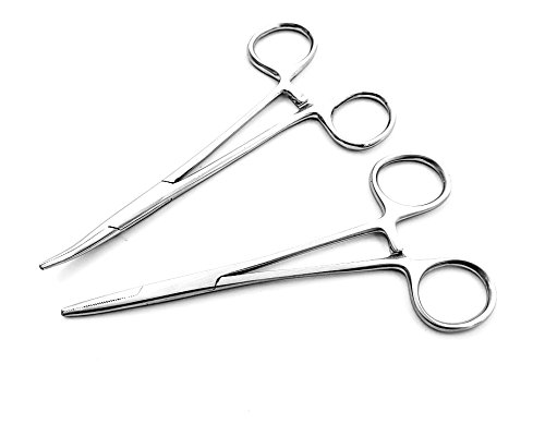 (Lot of 10) MOSQUITO HEMOSTAT LOCKING FORCEPS 5 CURVED & 5 STRAIGHT Stainless Steel