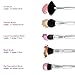 Qivange Makeup Brushes, Synthetic Foundation Eyeshadow Fan Brushes Set with Cosmetic Bag(12pcs,Silver)