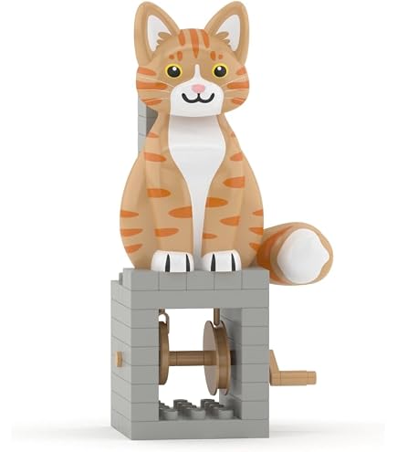 Amazon.com: JEKCA Cat 11S-M03 | Orange and White Cat Plastic