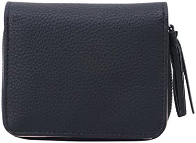 Hared Women Multi Function Handbag Mini Tassel Wallet Short Purse Fashion Coin Bag (Black)
