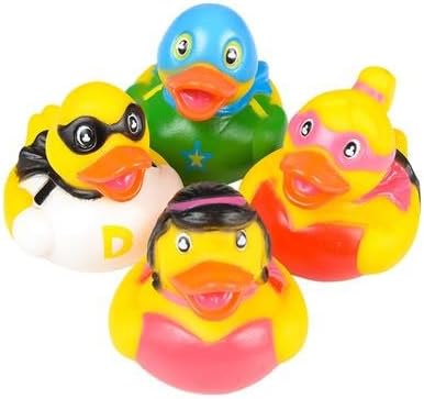 Rhode Island Novelty - Rubber Ducks - SUPER HERO DUCKIES (Set of 4 Styles)