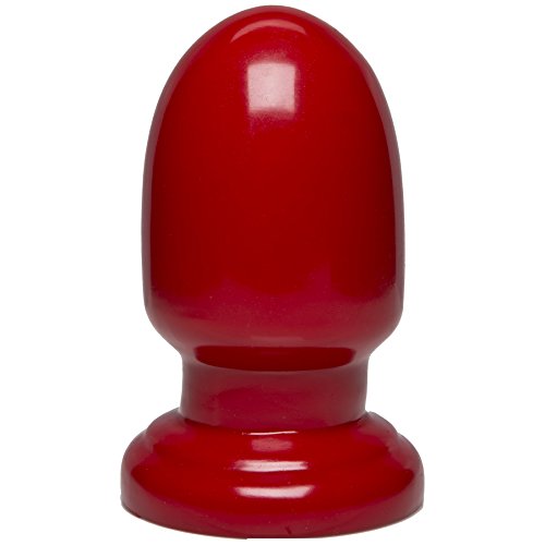 Doc Johnson American Bombshell - Shell Shock - Small - Vac-U-Lock and F Machine Compatible Dildo or Butt Plug - Cherry Bomb Red