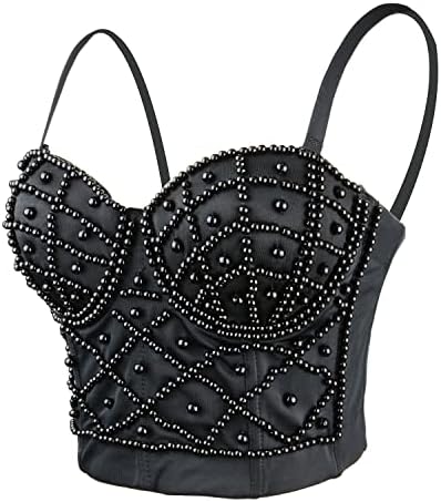 Amazon.com: bslingerie® Madonna Style Metallic Studs Bustier Bra