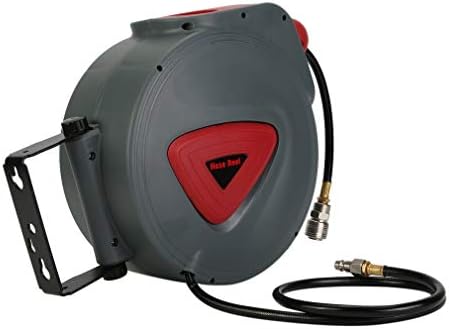 Kitechildhood 180 Degree Rotatable Auto Reel with 12m Hose - Wall Mounted Retractable Hose Reel