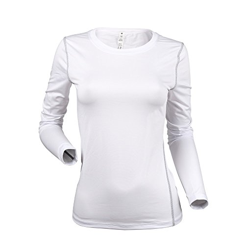 image for WANAYOU Women's Compression Shirt Dry Fit Long Sleeve Running Athletic