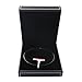 7th Element Polished Stainless Steel Bracelet Classical Band Bangle for Womens (Black,8mm 7.1inch)