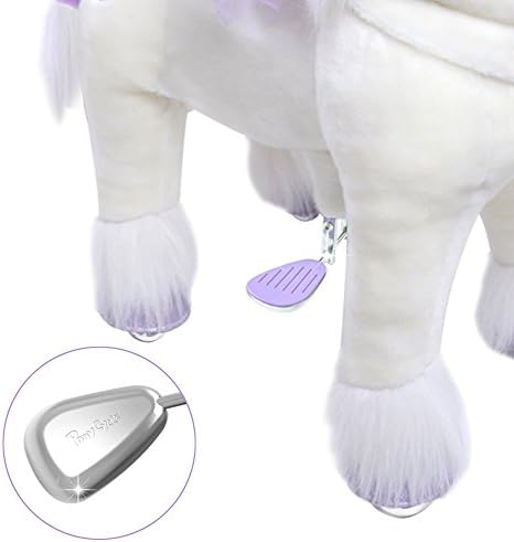 purple horn unicorn riding toy