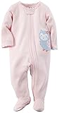 Carter's Baby Girls' 1-Piece Cotton Zip-Up Sleep & Play Pajamas