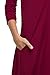 Love In Women's 3/4 Sleeve Round Neck Bubble Hem Long Dress W/Pocket