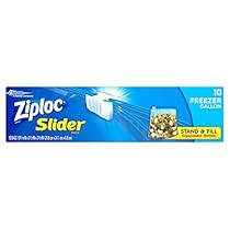 Ziploc Slider Freezer Bags, Gallon, 10 ct